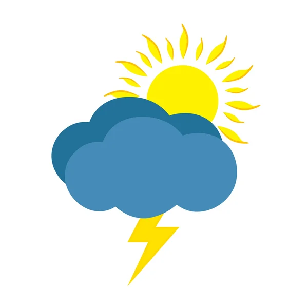 Sunny and cloudy day with storm — Stock Vector