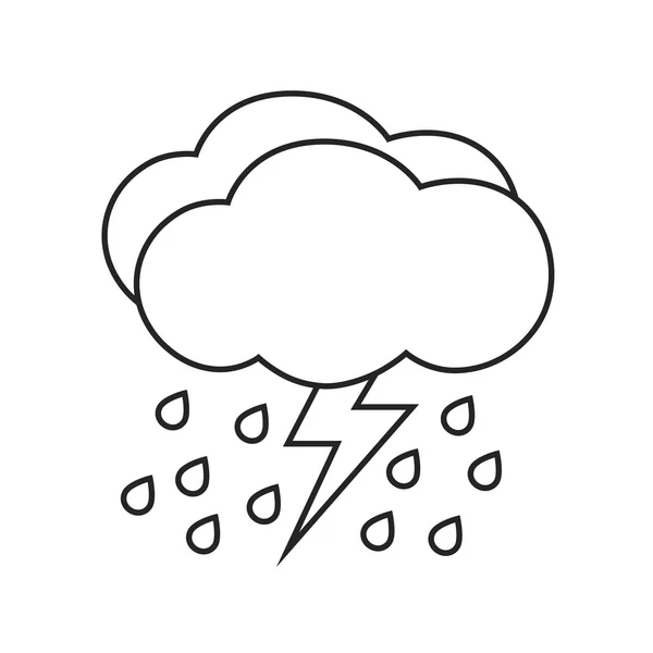Rain with storm — Stock Vector