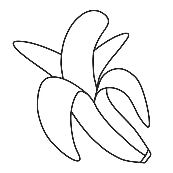 Linie-Symbol Banane — Stockvektor