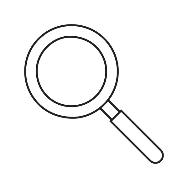 Line icon magnifying glass. — Stock Vector