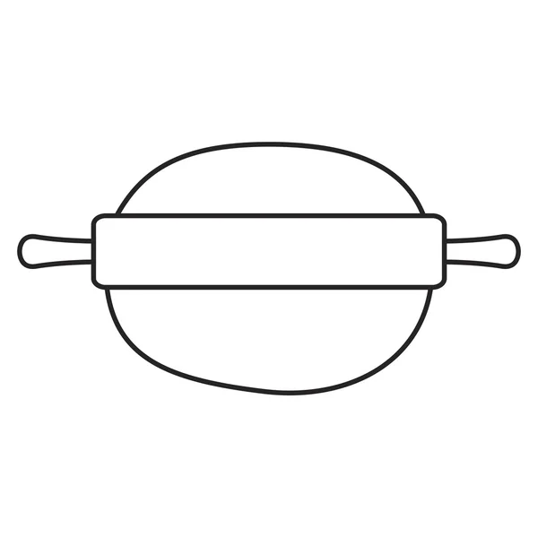Линия значок кухни скалка — стоковый вектор