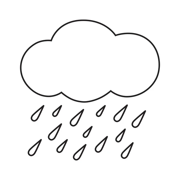 Line icon heavy rain. — Stock Vector