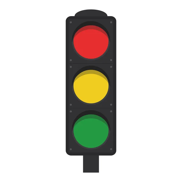 Traffic lights with shadow — Stock Vector