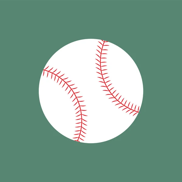 Flache Ikone Baseballball — Stockvektor