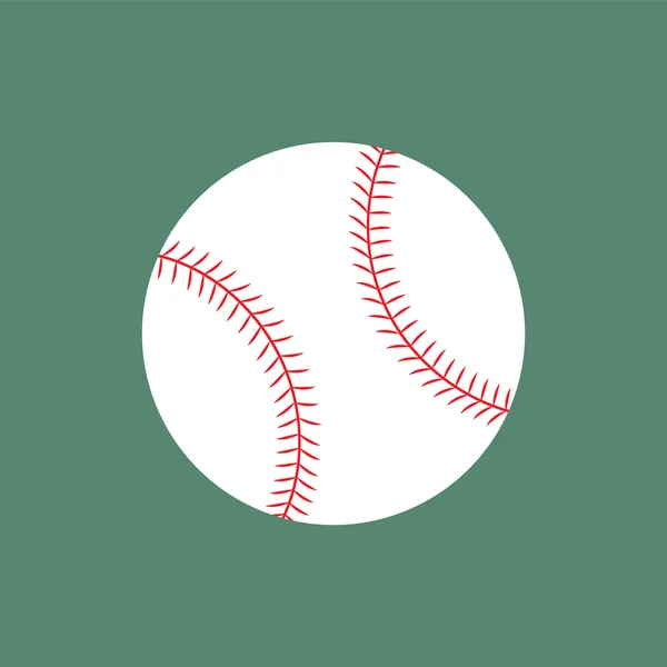 Icono plano pelota de béisbol — Archivo Imágenes Vectoriales