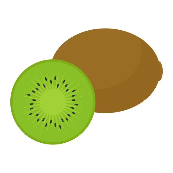 Platte pictogram kiwi — Stockvector