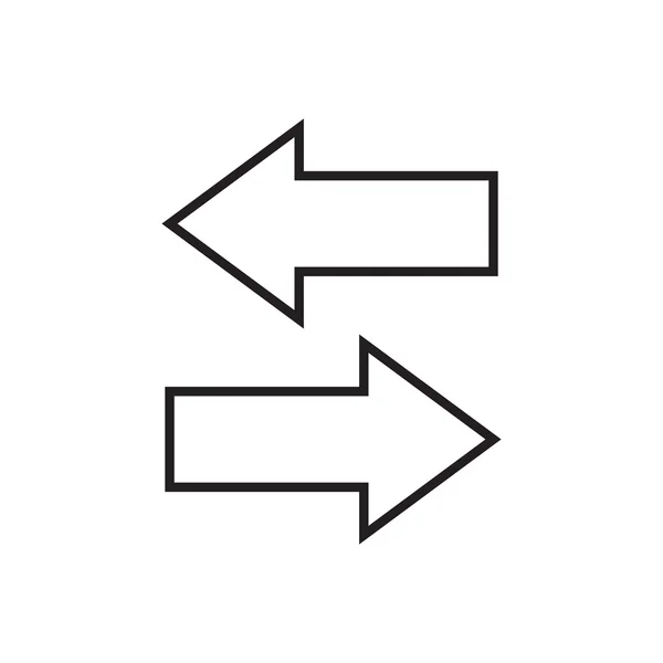 Pijlen links en rechts — Stockvector