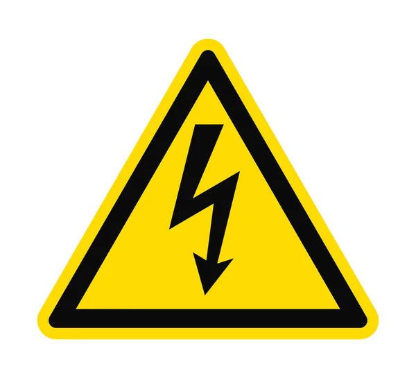 Platte pictogram gevaar hoogspanning — Stockvector