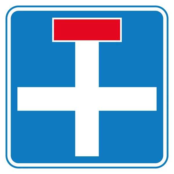 Panneau de signalisation non traversant — Image vectorielle