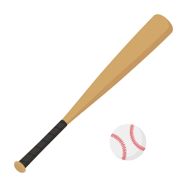 Baseball bat i piłka — Wektor stockowy