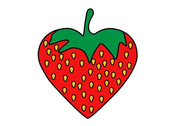 ไอคอนผลไม้ สตรอเบอร์รี่ — ภาพเวกเตอร์สต็อก