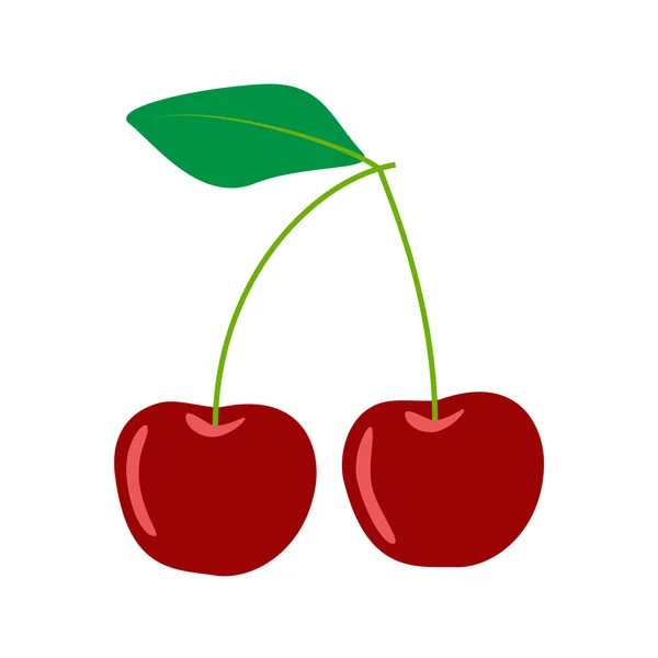 Flat icon cherry — Stock Vector