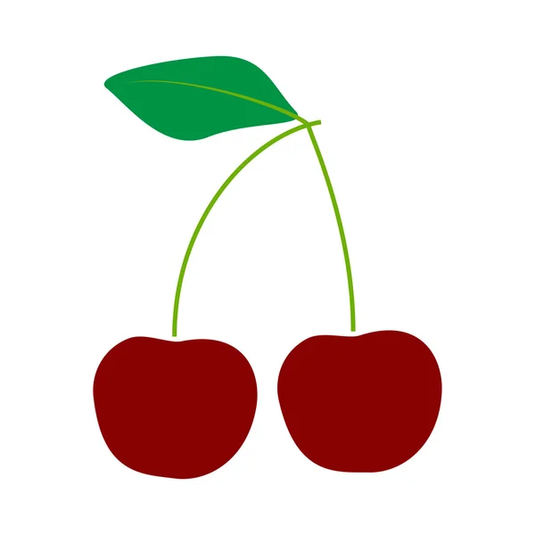 Zoete pictogram cherry — Stockvector