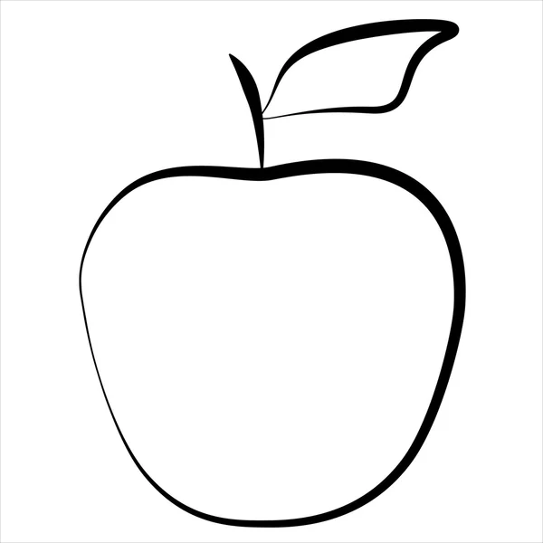 Linia ikona jabłko — Wektor stockowy