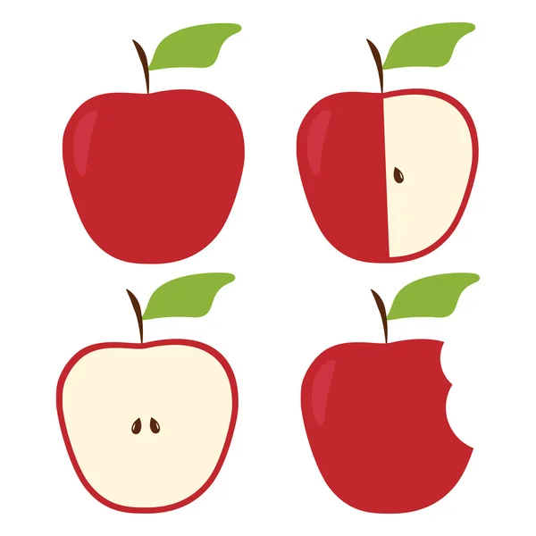 Ikona cztery jabłka — Wektor stockowy
