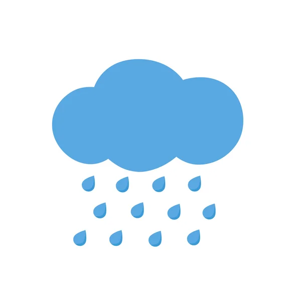Cloud with rain drops — Stock Vector