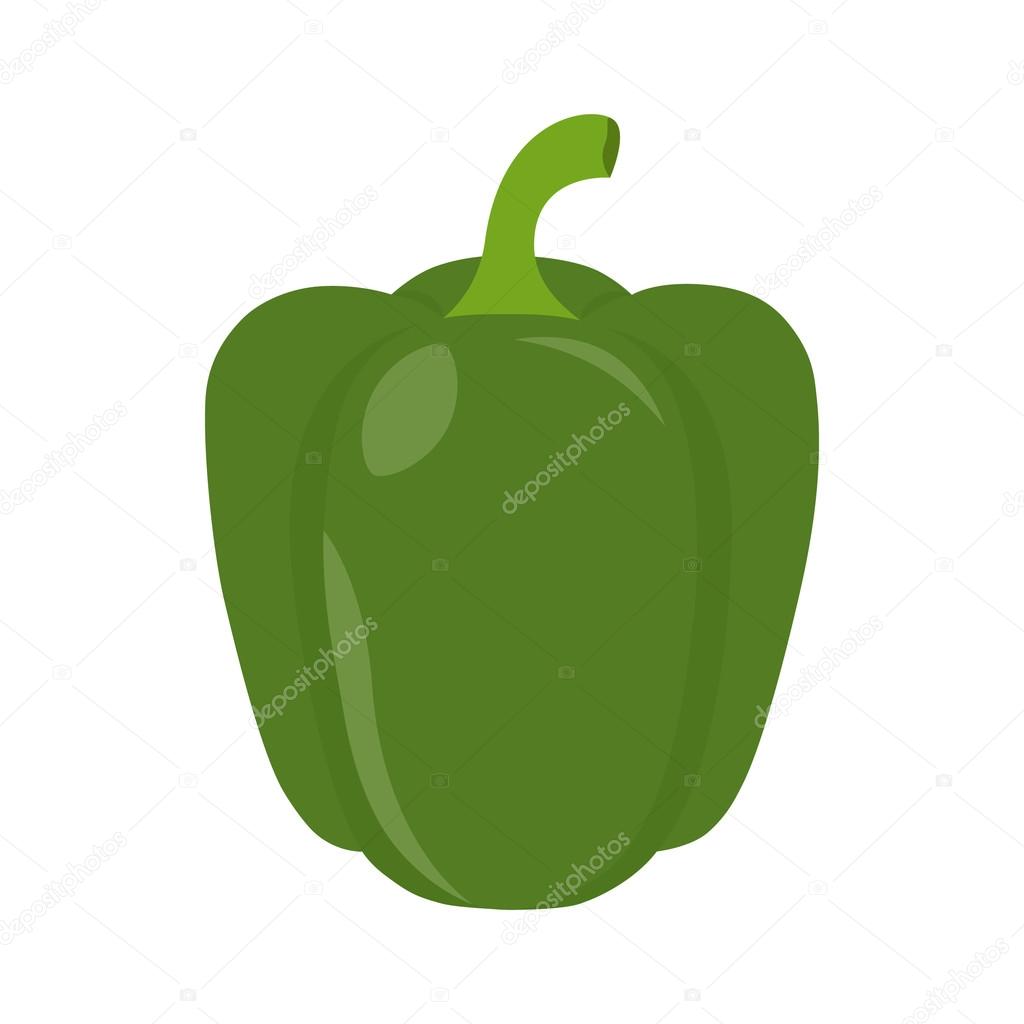 Flat icon green pepper