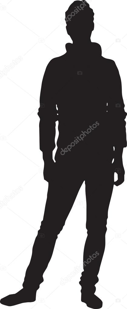 Man Figure Silhouette. Vector Illustration