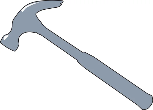 Hammer on a White Background. Vector Illustration — Stock Vector