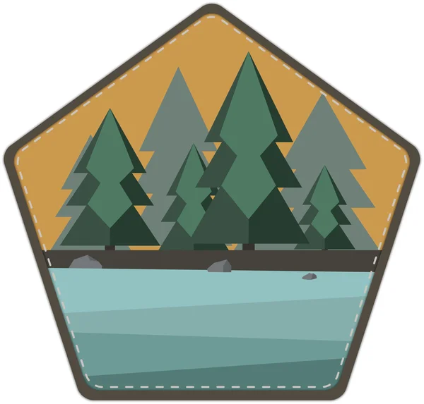 Logo per Camp Company, Outdoor Shop, Cafe, Reservation, Forestry. Illustrazione vettoriale — Vettoriale Stock