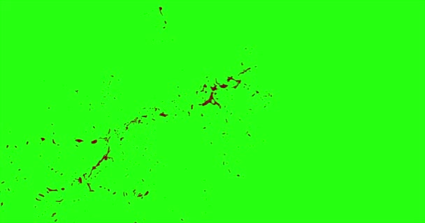 Le sang éclate de flou. 