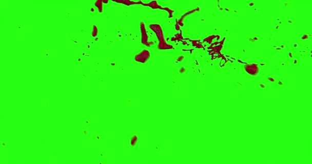 Le sang éclate de flou. 