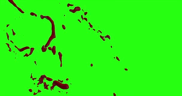 Le sang éclate de flou. 