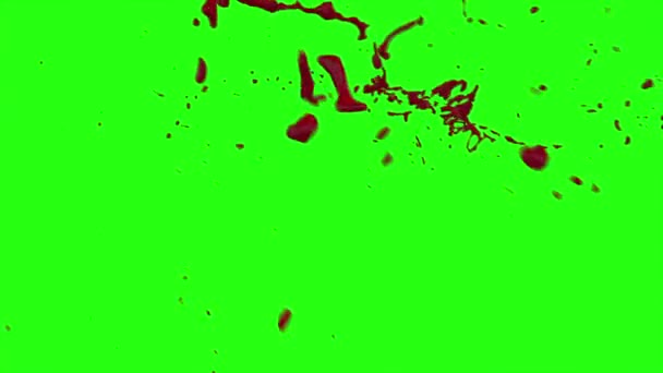 Le sang éclate de flou. 