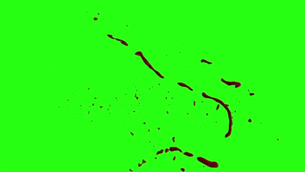 Le sang éclate de flou. 