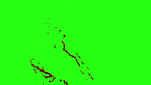 Le sang éclate de flou. 