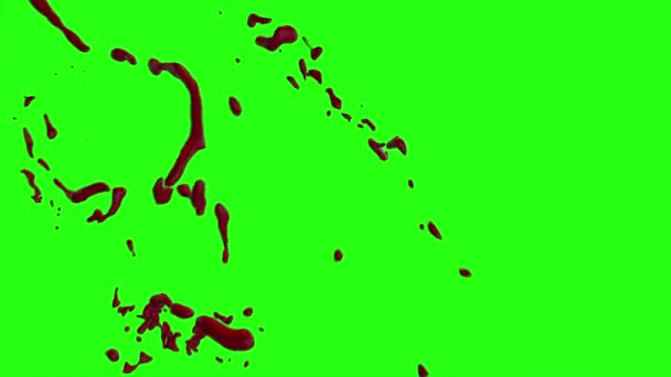 Le sang éclate de flou. 