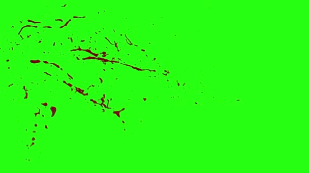 Le sang éclate de flou. 