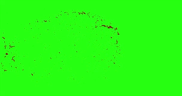 Le sang éclate de flou. 