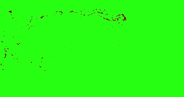 Le sang éclate de flou. 