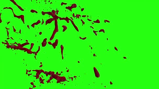 Le sang éclate de flou. 