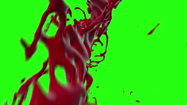 Bloed Burst met Motion Blur — Stockvideo
