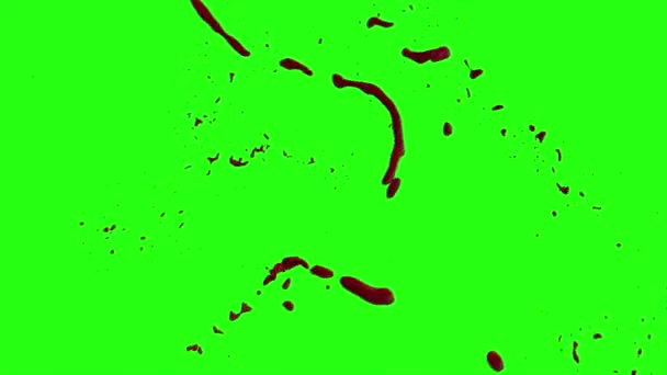 Le sang éclate de flou. 