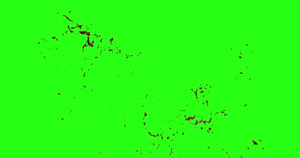 Le sang éclate de flou. 