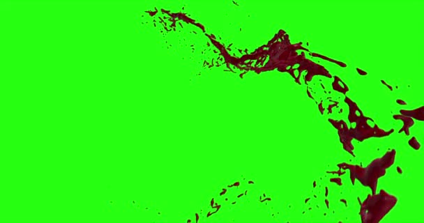 Le sang éclate de flou. 