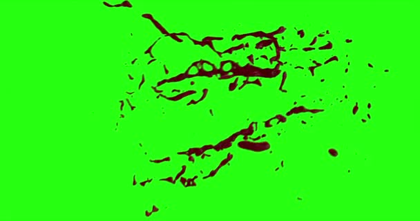 Le sang éclate de flou. 