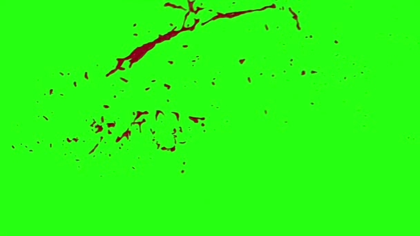 Le sang éclate de flou. 