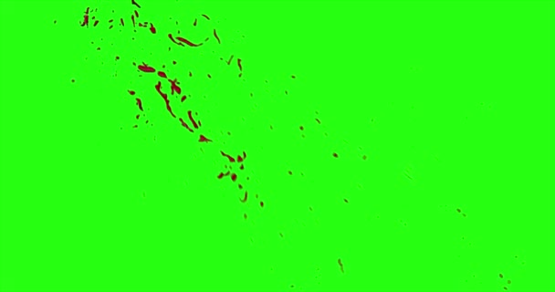 Le sang éclate de flou. 