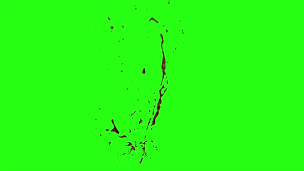 Le sang éclate de flou. 