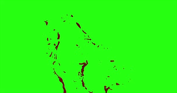 Le sang éclate de flou. 