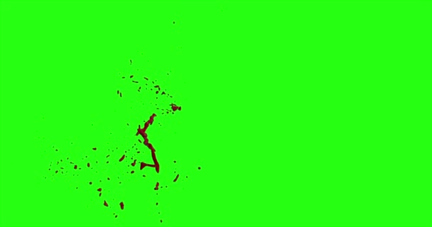 Le sang éclate de flou. 