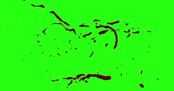 Le sang éclate de flou. 