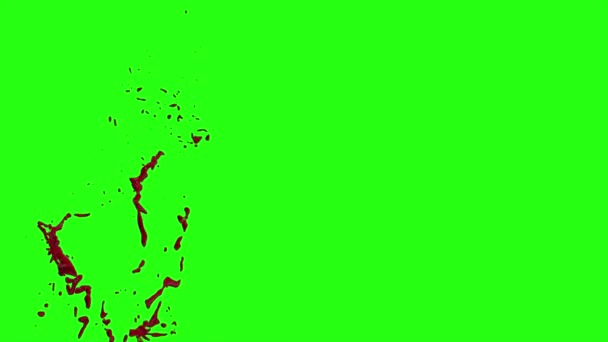 Le sang éclate de flou. 