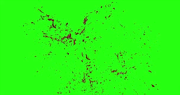 Le sang éclate de flou. 