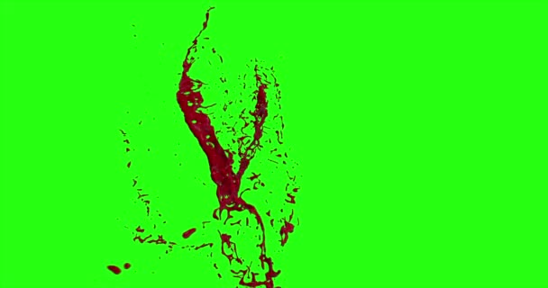 Le sang éclate de flou. 