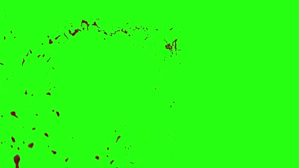 Le sang éclate de flou. 